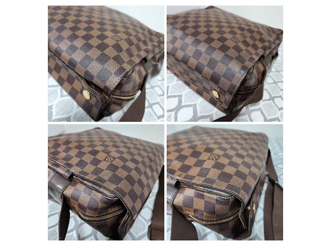 LOUIS VUITTON Borsa Messenger Naviglio in Tela Damier Marrone - vista 10