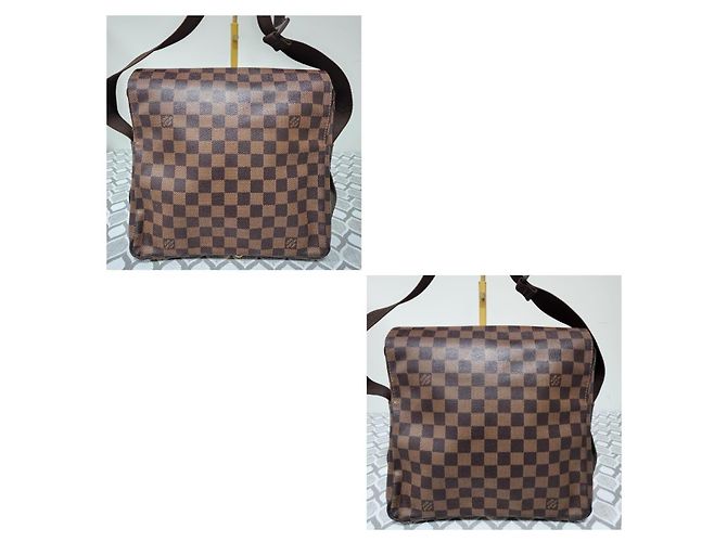 LOUIS VUITTON Borsa Messenger Naviglio in Tela Damier Marrone - vista 4