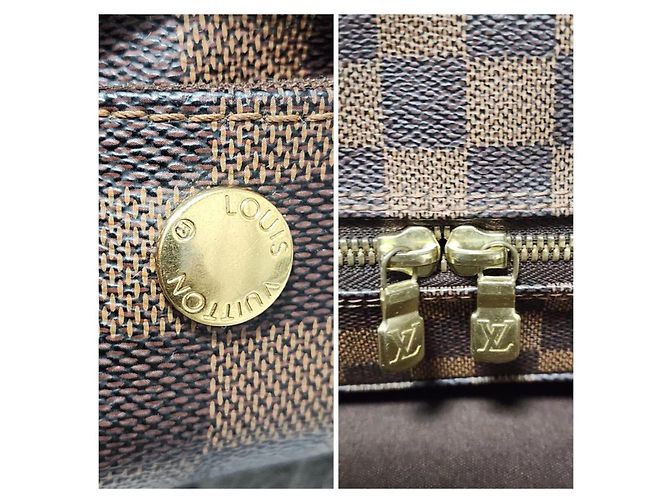 LOUIS VUITTON Borsa Messenger Naviglio in Tela Damier Marrone - vista 5
