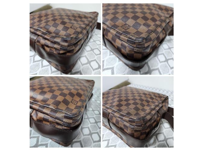 LOUIS VUITTON Borsa Messenger Naviglio in Tela Damier Marrone - vista 9