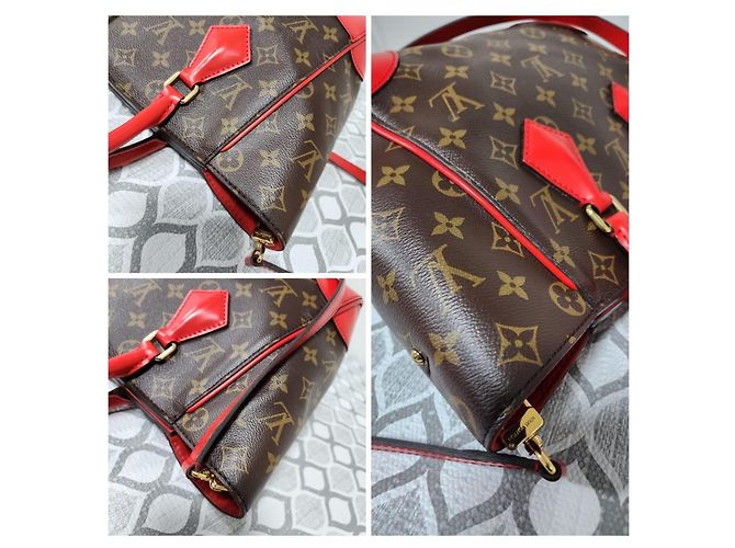 LOUIS VUITTON Borsa a Spalla Phenix in Tela Monogram Marrone/Rosso - vista 12