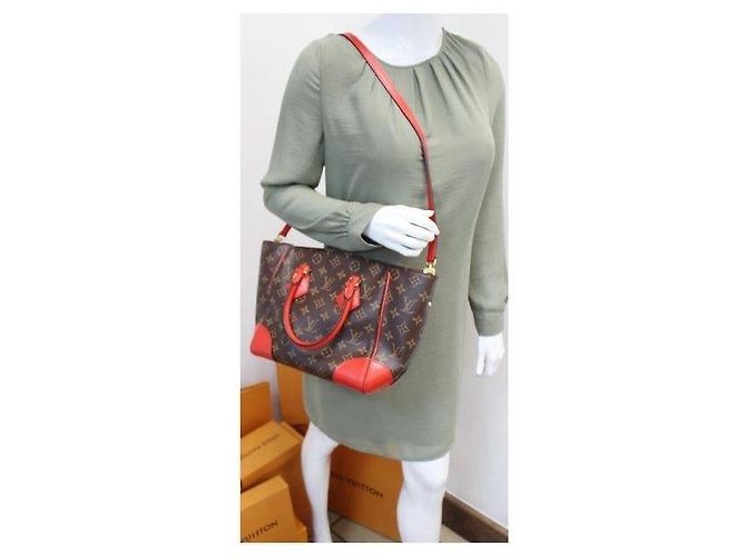 LOUIS VUITTON Borsa a Spalla Phenix in Tela Monogram Marrone/Rosso - vista 15
