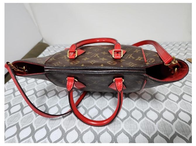 LOUIS VUITTON Borsa a Spalla Phenix in Tela Monogram Marrone/Rosso - vista 4