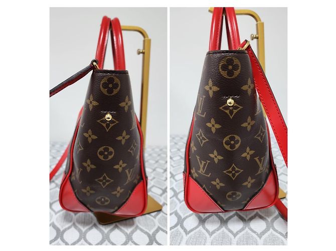 LOUIS VUITTON Borsa a Spalla Phenix in Tela Monogram Marrone/Rosso - vista 5
