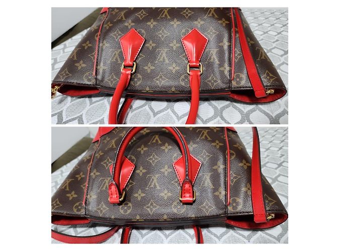 LOUIS VUITTON Borsa a Spalla Phenix in Tela Monogram Marrone/Rosso - vista 6