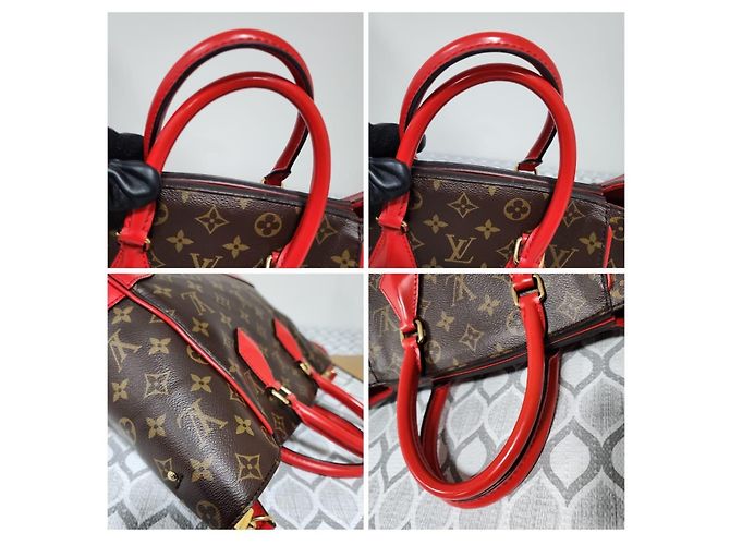 LOUIS VUITTON Borsa a Spalla Phenix in Tela Monogram Marrone/Rosso - vista 7