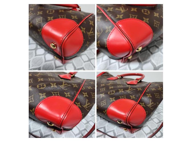 LOUIS VUITTON Borsa a Spalla Phenix in Tela Monogram Marrone/Rosso - vista 8