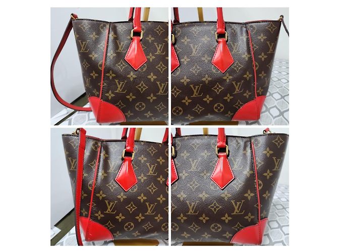 LOUIS VUITTON Borsa a Spalla Phenix in Tela Monogram Marrone/Rosso - vista 9