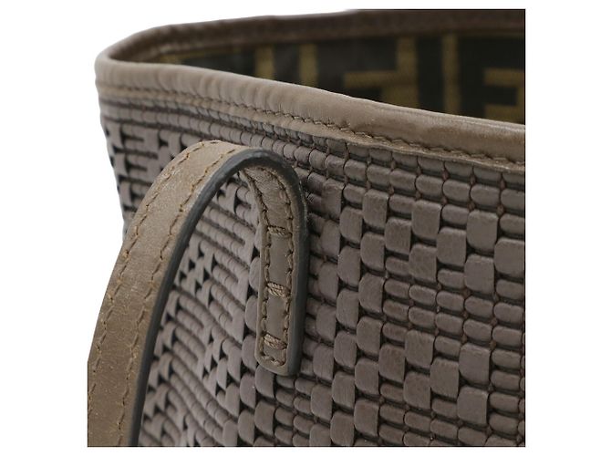 Fendi Zucca-Muster Tragetasche Braun Dunkelbraun - Ansicht 6