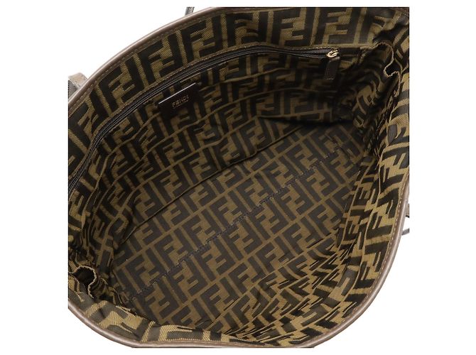 Fendi Zucca-Muster Tragetasche Braun Dunkelbraun - Ansicht 7