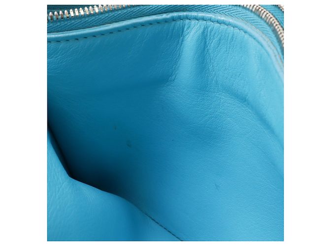 Borsa Clutch Balenciaga Paper Triple XS Turchese - vista 8