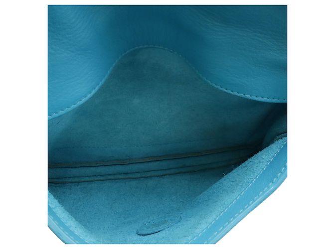 Borsa Clutch Balenciaga Paper Triple XS Turchese - vista 9