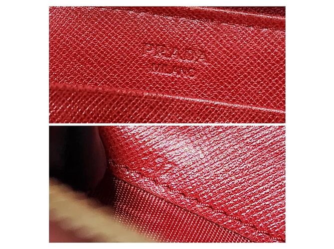 Prada Quilted Leather Zippy Wallet Red - view 2