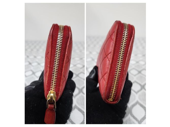 Prada Quilted Leather Zippy Wallet Red - view 5