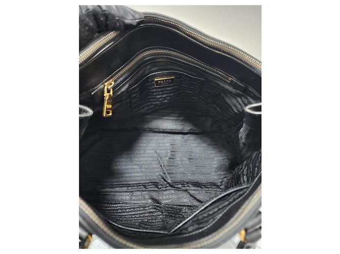 PRADA Saffiano Lux Gran Galleria Doble Cierre Tote Negro - vista 11