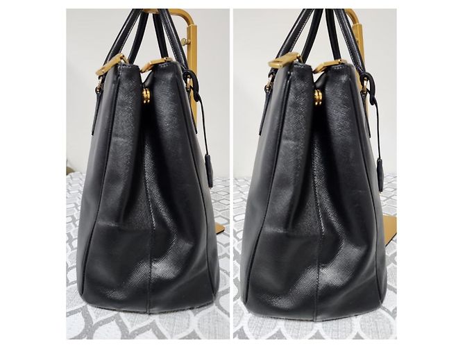 PRADA Saffiano Lux Gran Galleria Doble Cierre Tote Negro - vista 6