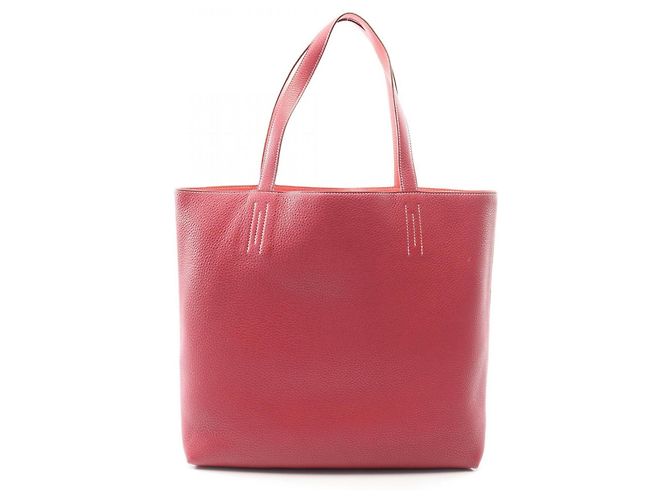 Reversible Tote Bag Double Sens 45 von Hermès Pink Rot Bordeaux - Ansicht 6