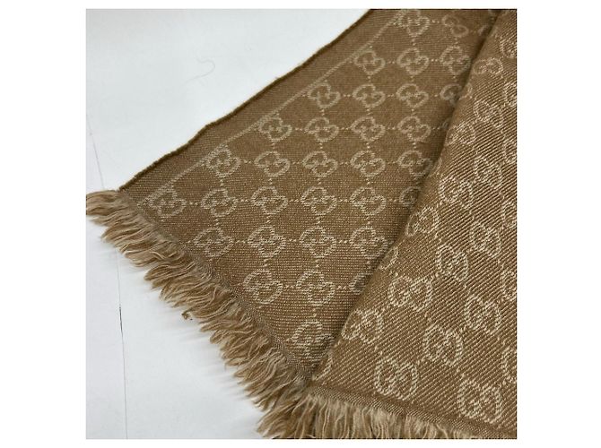 Sciarpa in lana marrone Gucci - vista 10