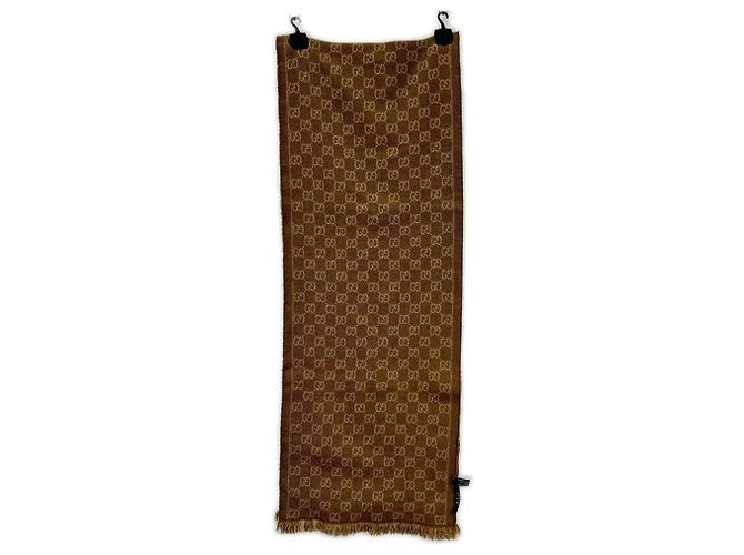 Sciarpa in lana marrone Gucci - vista 2