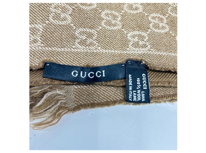 Sciarpa in lana marrone Gucci - vista 3