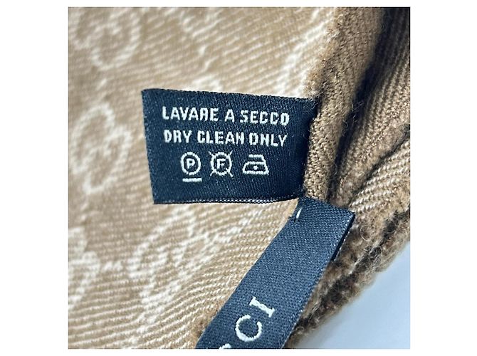 Sciarpa in lana marrone Gucci - vista 4