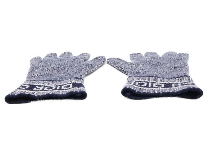 Guanti in misto cashmere e lana per uomo Christian Dior Blu navy - vista 3
