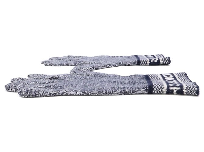 Guanti in misto cashmere e lana per uomo Christian Dior Blu navy - vista 4