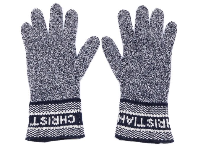 Guanti in misto cashmere e lana per uomo Christian Dior Blu navy - vista 6