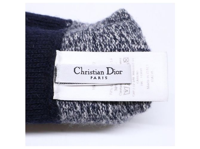 Guanti in misto cashmere e lana per uomo Christian Dior Blu navy - vista 7