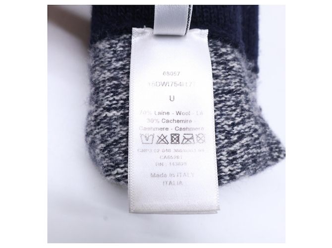 Guanti in misto cashmere e lana per uomo Christian Dior Blu navy - vista 8