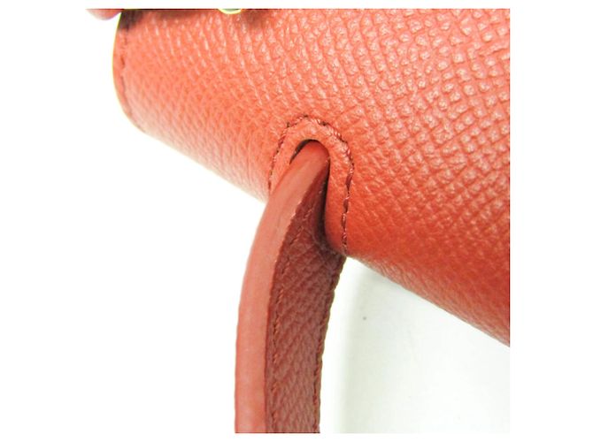 Belt Bag Céline Bolsa de Cinto Celine em Couro Texturizado Nano Vermelho - vista 6