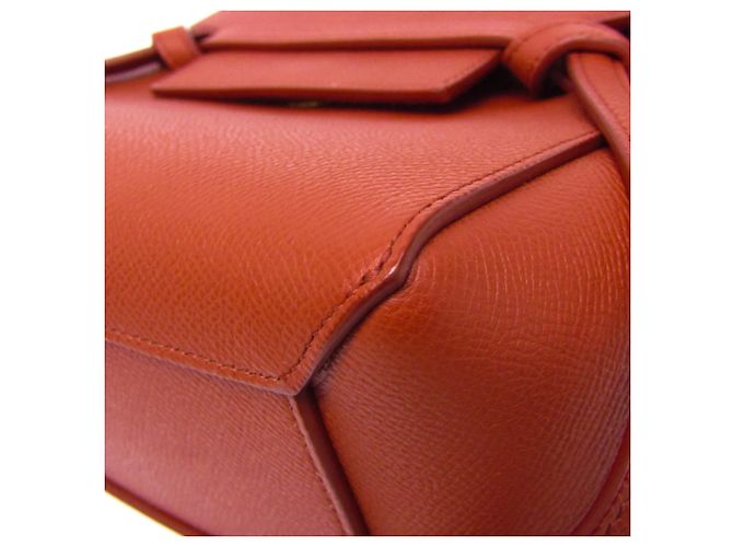 Belt Bag Céline Bolsa de Cinto Celine em Couro Texturizado Nano Vermelho - vista 7