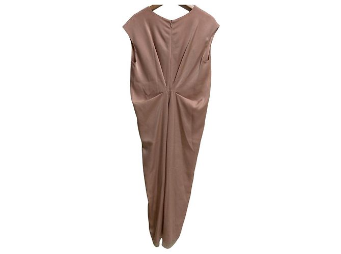 Autre Marque Vestido Largo de Triacetato con Encaje BAUME Beige - vista 2