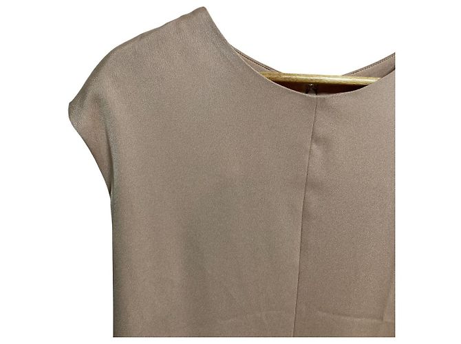 Autre Marque Vestido Largo de Triacetato con Encaje BAUME Beige - vista 3