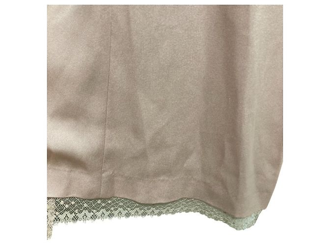 Autre Marque Vestido Largo de Triacetato con Encaje BAUME Beige - vista 4