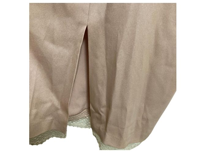 Autre Marque Vestido Largo de Triacetato con Encaje BAUME Beige - vista 6
