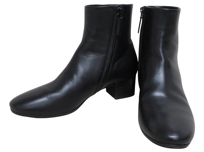Everyday Botines cortos de cuero con tacón BB Balenciaga Negro - vista 4