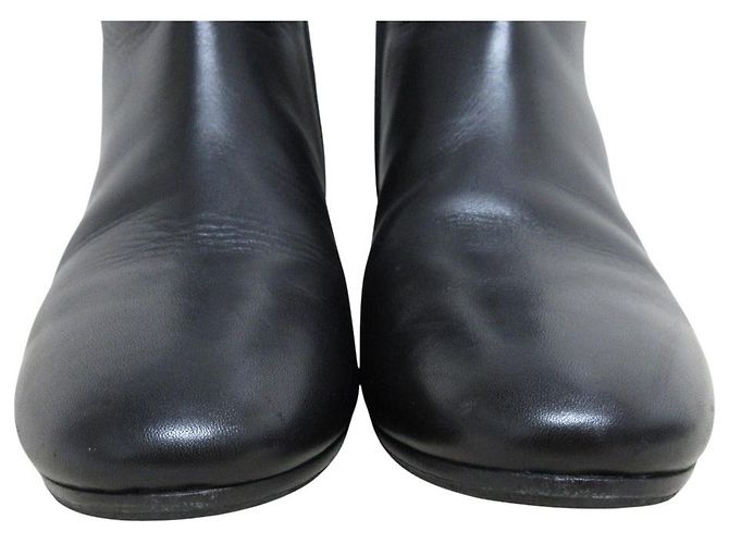 Everyday Botines cortos de cuero con tacón BB Balenciaga Negro - vista 6