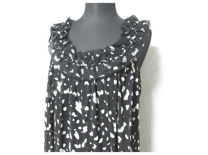 Autre Marque Vestido de Power Net estampado VIVIENNE TAM Negro - vista 4