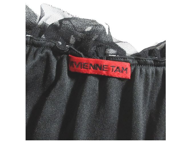 Autre Marque Vestido de Power Net estampado VIVIENNE TAM Negro - vista 5