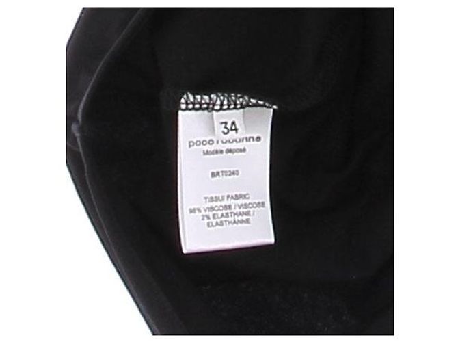 Minifalda negra Paco Rabanne de viscosa Negro - vista 6