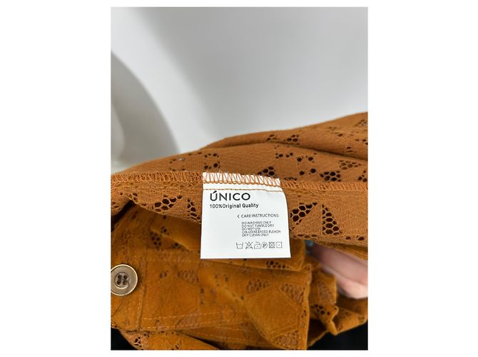 Autre Marque Sobrecamisa UNICO Beige de Algodón Talla S - vista 6