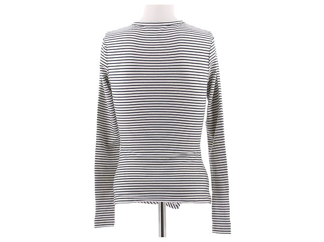 Paco Rabanne Camiseta de manga larga a rayas Blanco - vista 2