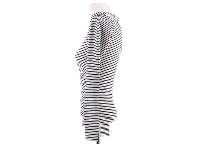 Paco Rabanne Camiseta de manga larga a rayas Blanco - vista 4