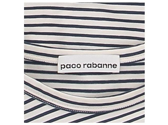 Paco Rabanne Camiseta de manga larga a rayas Blanco - vista 5