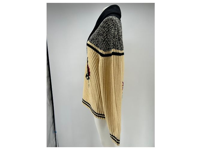 Autre Marque Beige Strickjacke aus Wolle und Kaschmir Braun - Ansicht 4