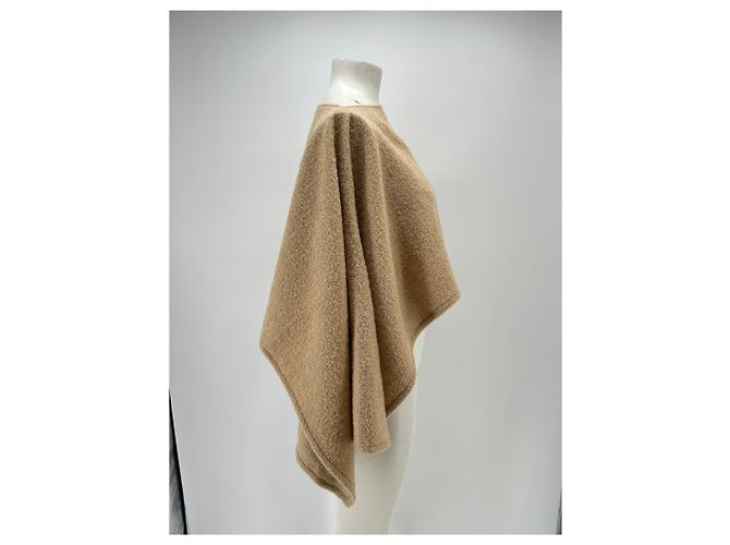 Autre Marque Poncho de lã bege - vista 3