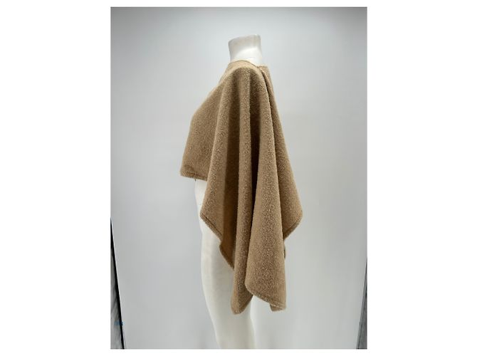 Autre Marque Poncho de lã bege - vista 4