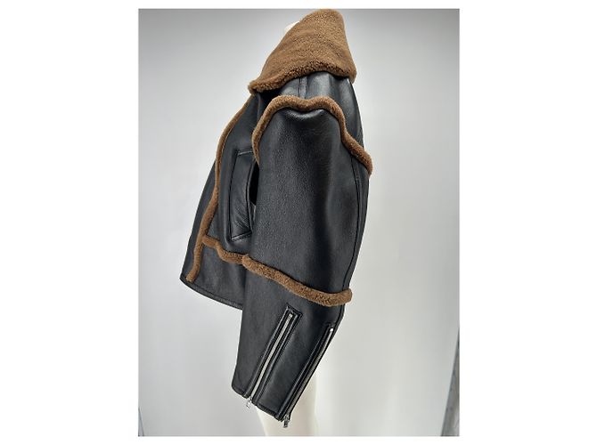 Autre Marque Giacca Bomber MESDYVEN in pelle nera Nero - vista 3