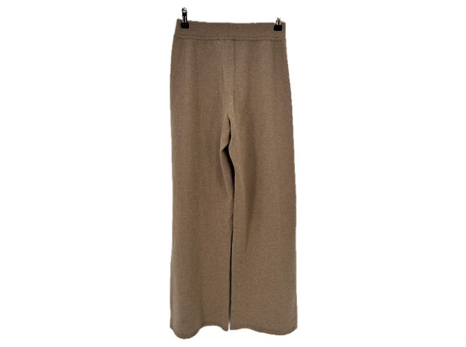 Autre Marque Pantalón recto marrón de cachemira Castaño - vista 2